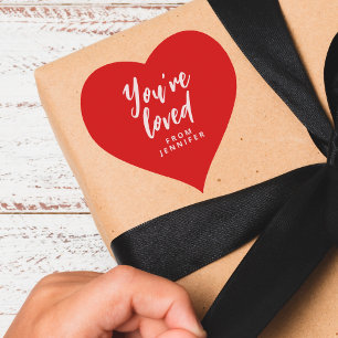 Valentinstag Herz und Liebe Rote Aufkleber