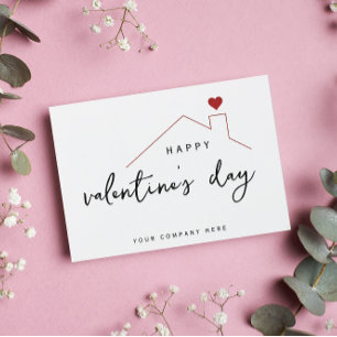 Valentinstag Herz Werbung Real Anwesen Postkarte