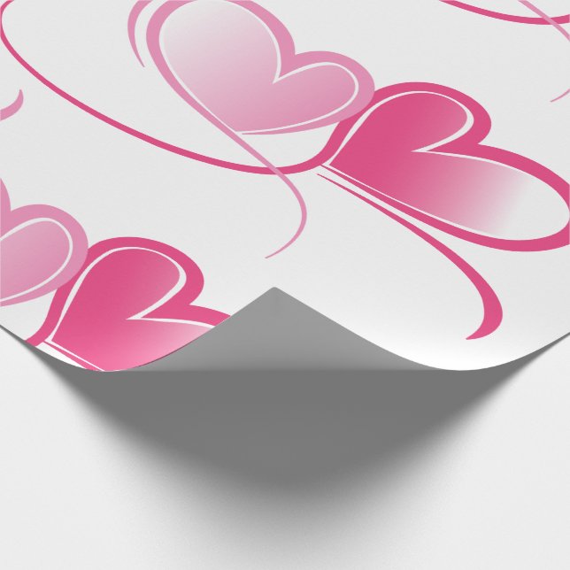 Valentinstag, Herz-Wrapping Paper Geschenkpapier (Ecke)