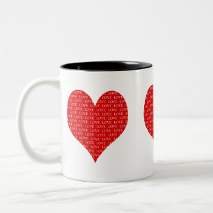 Valentinstag Herz Zweifarbige Tasse