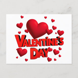 Valentinstag Herzen Liebe Postkarte