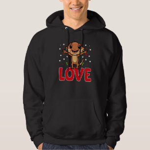 Valentinstag-Herzen lieben Bartagamen Tier Hoodie