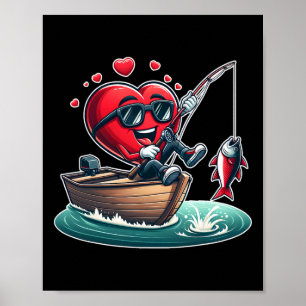 Valentinstag Herzenfischen Männer Frauen Jungen Mä Poster