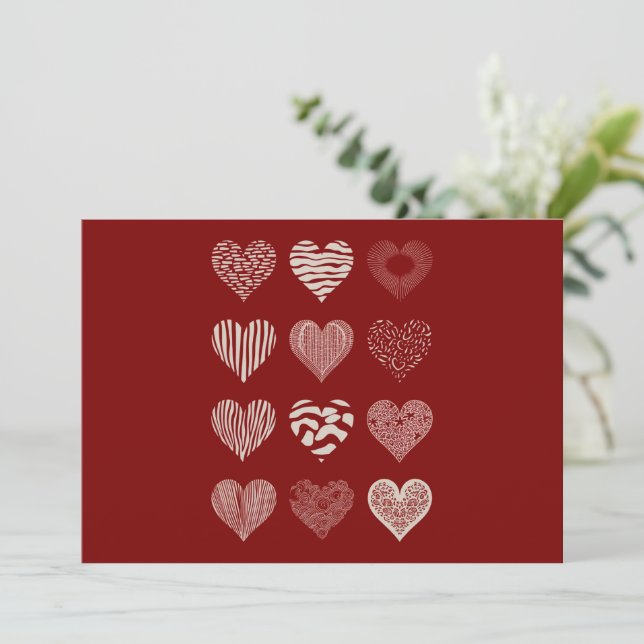 Valentinstag Herzenslust Valentine Liebe Einladung (Stehend Vorderseite)