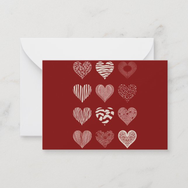 Valentinstag Herzenslust Valentine Liebe Mitteilungskarte (Vorderseite)