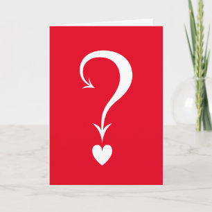Valentinstag Herzfrage - Grußkarte Feiertagskarte