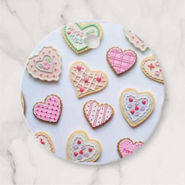 Valentinstag Herzkekse Geschenkanhänger (Vorderseite)