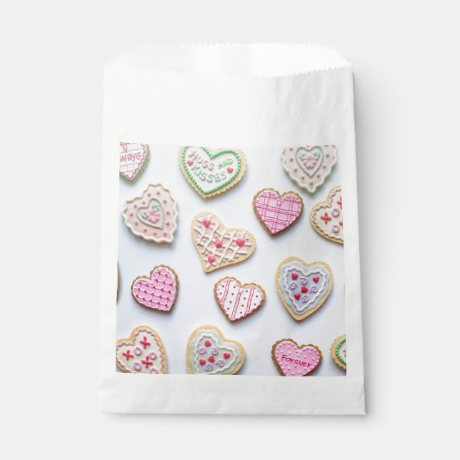 Valentinstag Herzkekse Geschenktütchen (Vorderseite)