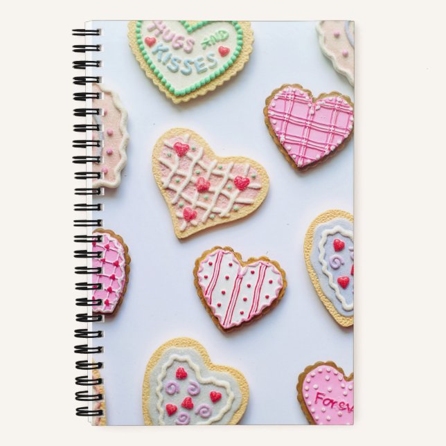 Valentinstag Herzkekse Notizbuch (Vorderseite)