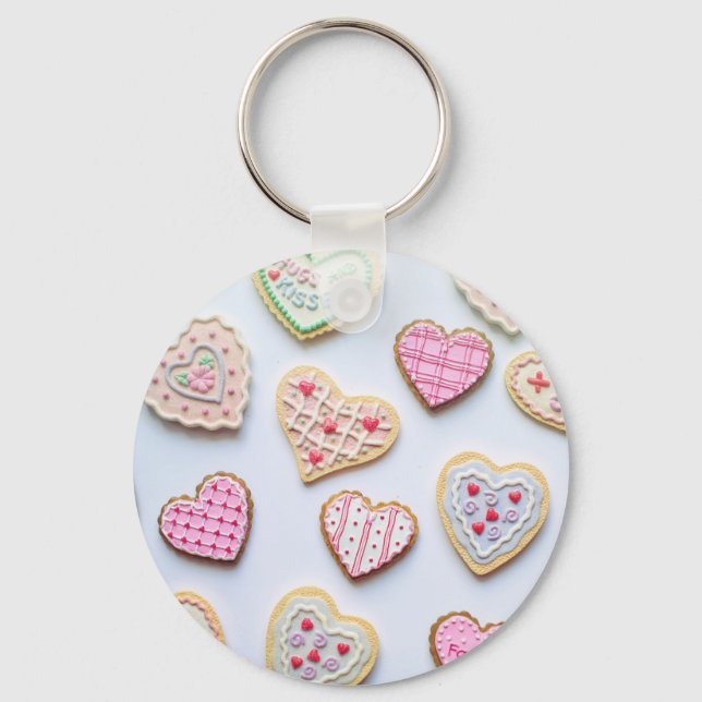 Valentinstag Herzkekse Schlüsselanhänger (Vorderseite)