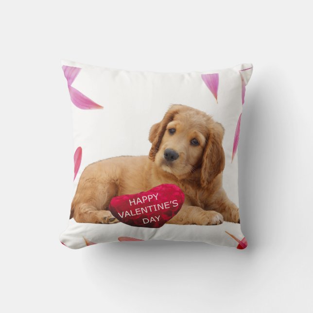 Valentinstag Herzkissen für Hunde Kissen (Vorderseite)