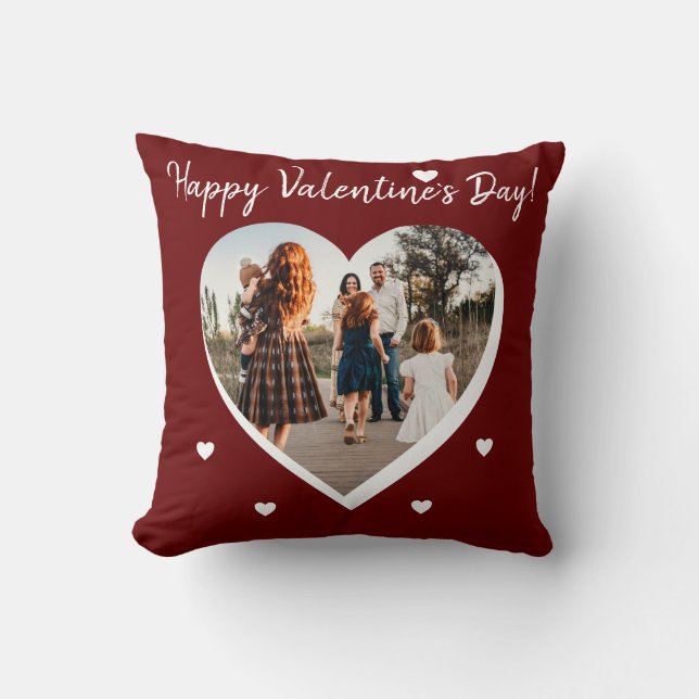 Valentinstag Herzklopfen Foto Kissen (Vorderseite)