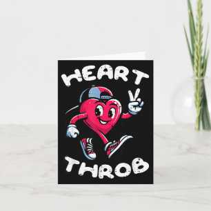 Valentinstag Herzklopfen Frieden Retro Groovy Jung Karte