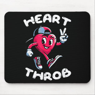 Valentinstag Herzklopfen Frieden Retro Groovy Jung Mousepad