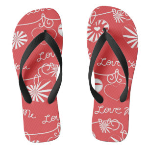 Valentinstag-Hintergrund Flip Flops