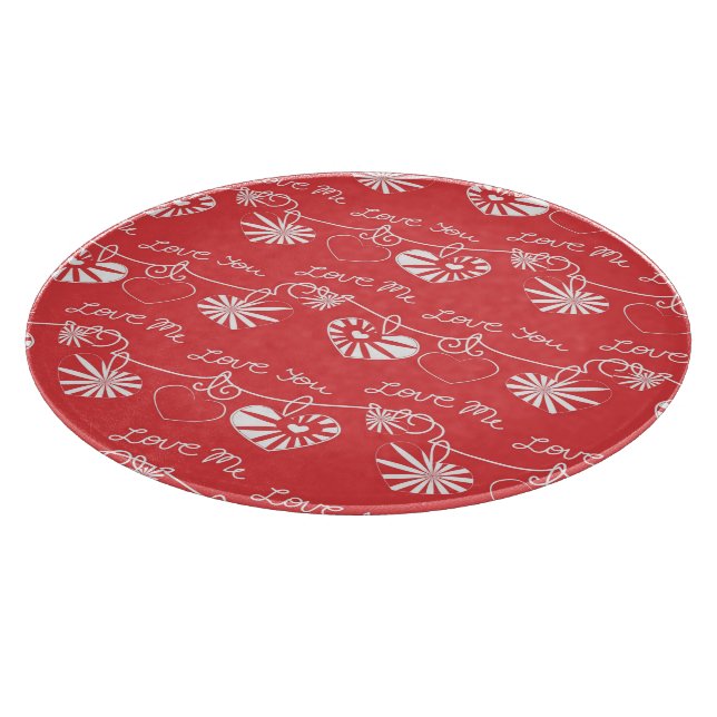 Valentinstag-Hintergrund Schneidebrett (Ecke)