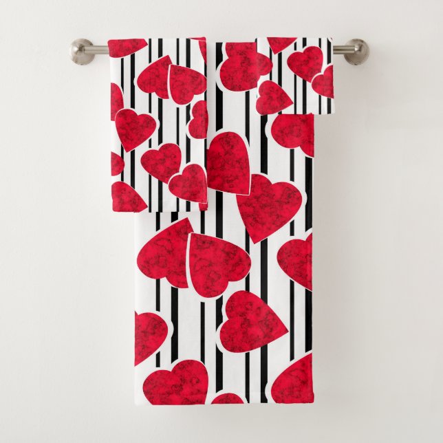 Valentinstag, Hochzeit Badhandtuch Set (Insitu)