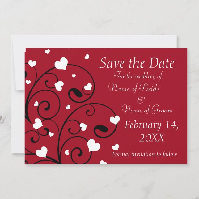 Valentinstag Hochzeit Foto Speichern Sie die Datum Save The Date (Vorderseite)