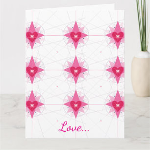 Valentinstag-Hochzeits-Herz-Illustrations-Aufklebe Karte