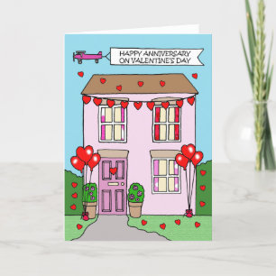 Valentinstag Hochzeitstag Feiertagskarte