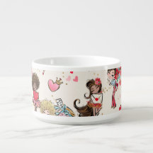 Valentinstag Holiday Salad Bowls