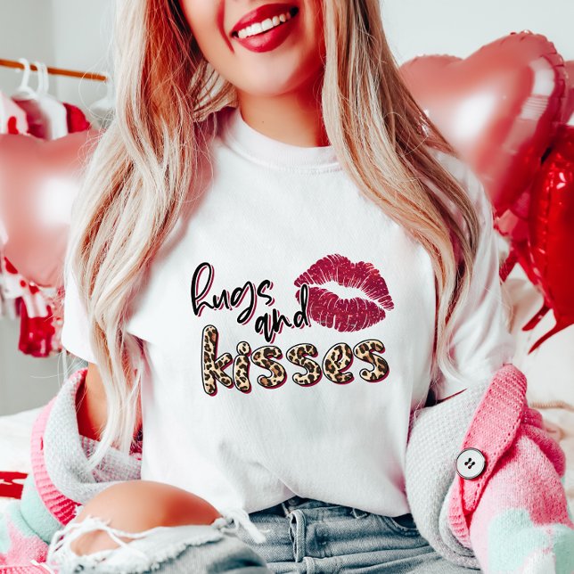 Valentinstag Hugs und Kisses T-Shirt (Von Creator hochgeladen)