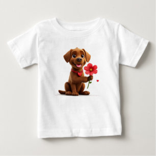 Valentinstag-Hund Baby T-shirt