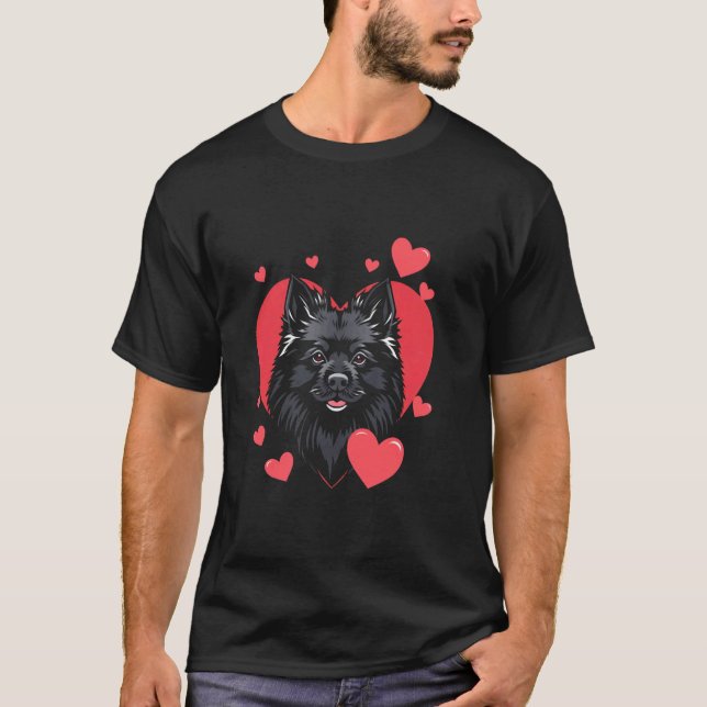 Valentinstag-Hund T-Shirt (Vorderseite)