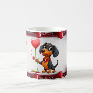 Valentinstag-Hundegeschenk für sie Kaffeetasse