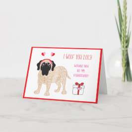 Valentinstag-Hundekarte Karte