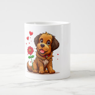 🐶 Valentinstag-Hundeliebhaber-Design Kuscheliger  Jumbo-Tasse