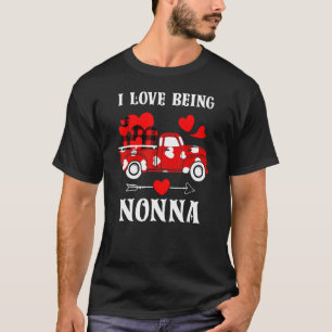 Valentinstag I Liebe Nonna Kariert Truck T-Shirt