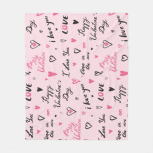 Valentinstag: "I Liebe You" Hintergrund. Fleecedecke