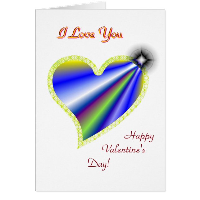 Valentinstag, ich Liebe dich, Regenbogenherz (Vorne)