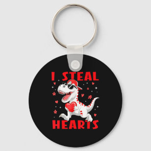 Valentinstag Ich stehle Herzen T-Rex Dinosaurier B Schlüsselanhänger