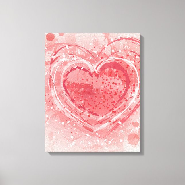 Valentinstag-Illustration Leinwanddruck (Vorderseite)