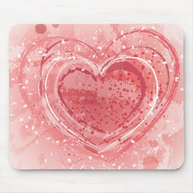 Valentinstag-Illustration Mousepad (Vorne)