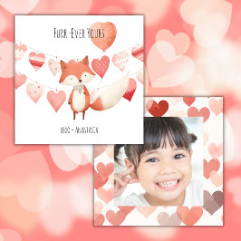 Valentinstag im Klassenzimmer, Niedliches Foxherz, Mitteilungskarte