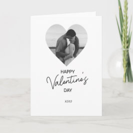 Valentinstag im modernen Herz Foto VI Karte
