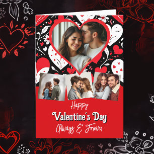 Valentinstag im personalisierten Foto und Text Karte