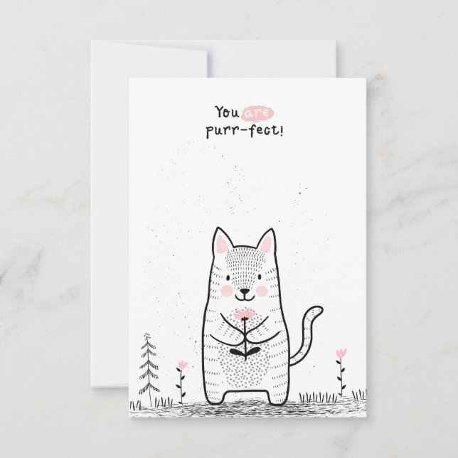 Valentinstag im Unterricht Mitteilungskarte (Vorderseite)