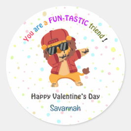 Valentinstag im Unterricht Runder Aufkleber