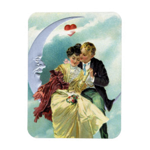 Valentinstag im viktorianischen Stil Liebe und Rom Magnet