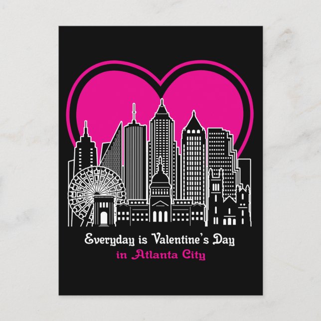Valentinstag in Atlanta Postkarte (Vorderseite)
