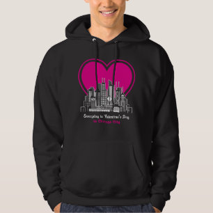 Valentinstag in Chicago City Hoodie