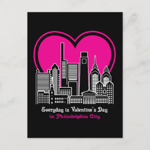 Valentinstag in Philadelphia Postkarte