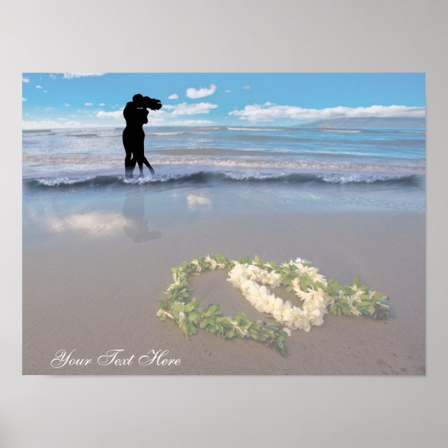 Valentinstag Inspiriert - Herzgestalterische Blume Poster (Vorne)