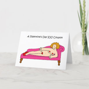 Valentinstag IOU Coupon Feiertagskarte