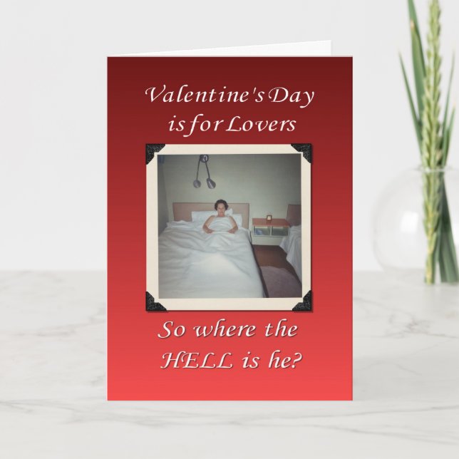 Valentinstag ist für Liebhaber Feiertagskarte (Vorderseite)