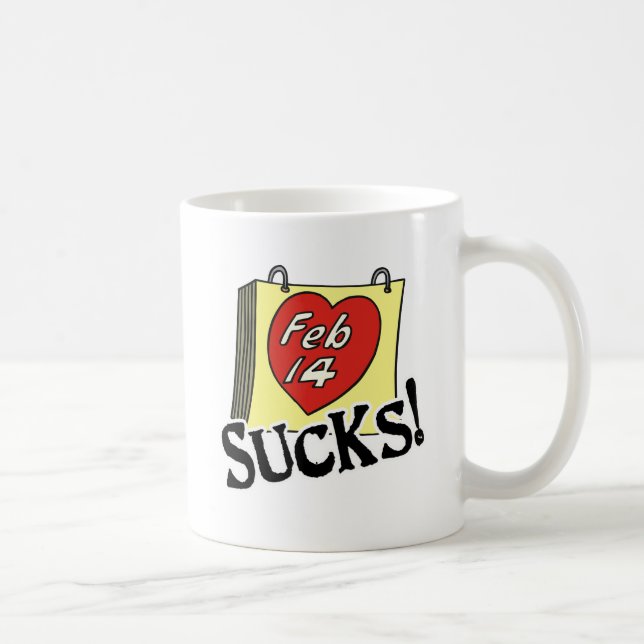 Valentinstag Ist zum Kotzen Kaffeetasse (Rechts)